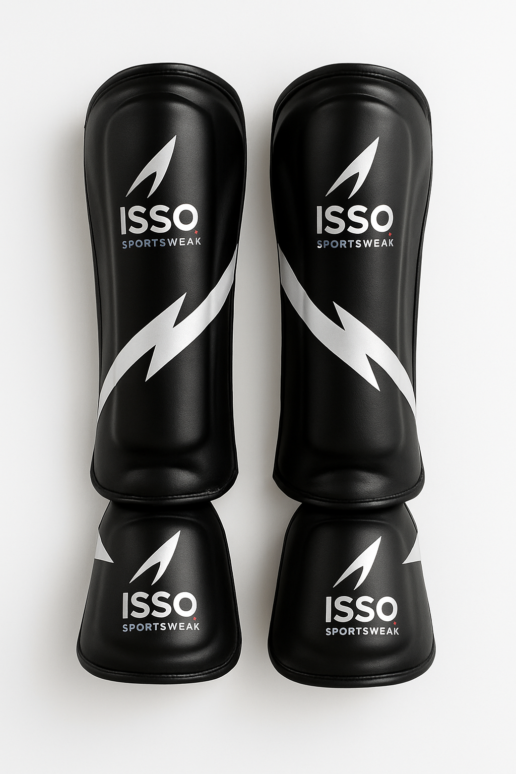 ISSO Sportswear – Black MMA Sparring Set (Gloves + Shin Guards)